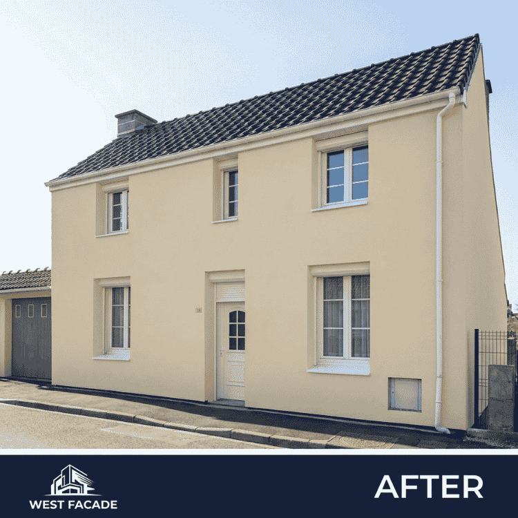 Crepi-gevel in Hasselt na afwerking door West Facade