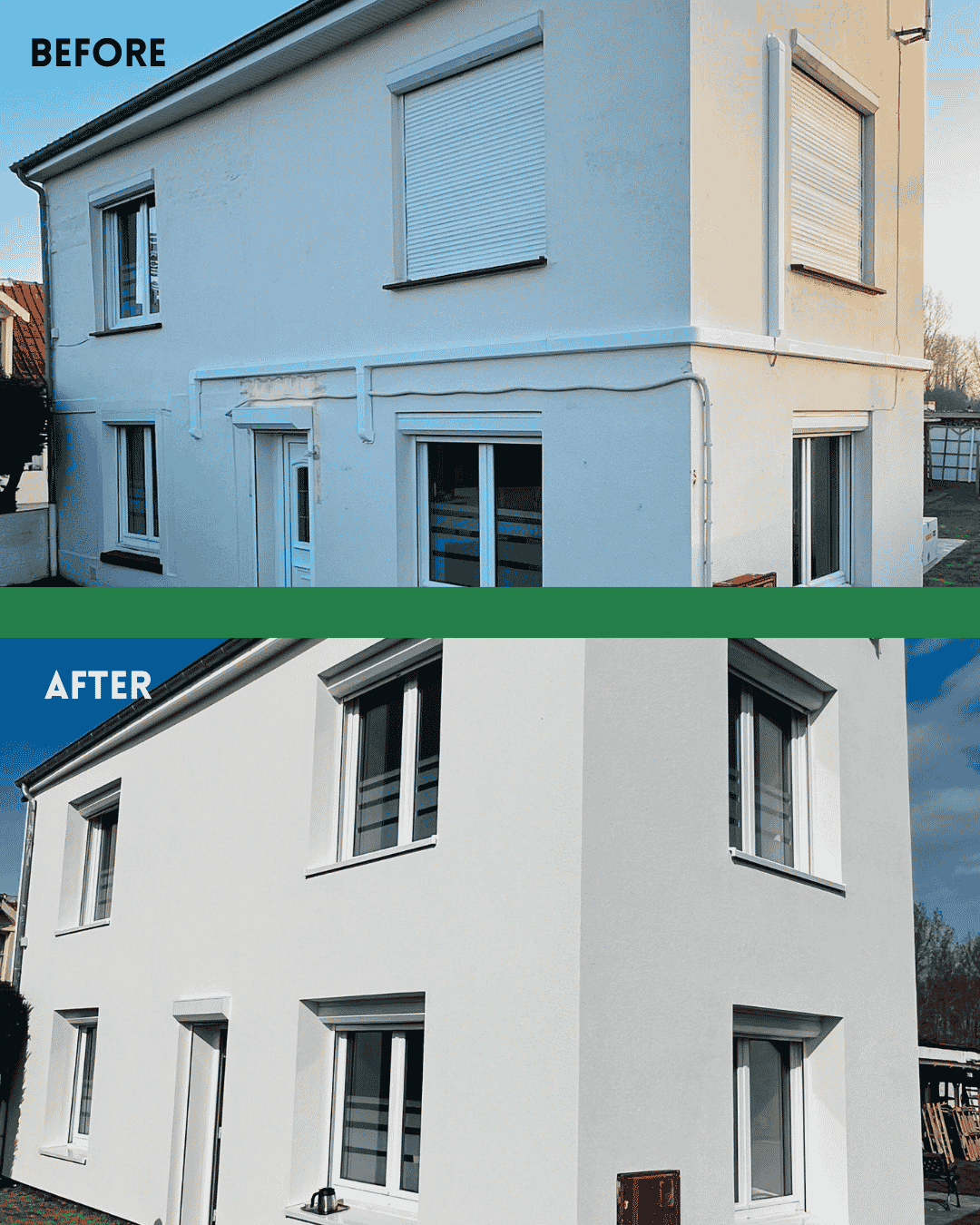 Crepi aangebracht op buitengevelisolatie door West Facade